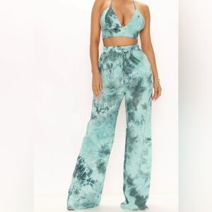 Tie-Dye Halter Jumpsuit